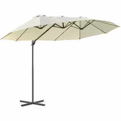 Cet élégant parasol déporté grande taille est idéal pour profiter entre amis ou en famille de votre extérieur ! Pour vous ass ...