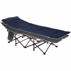 Ce superbe lit de camp pliable vous permettra de passer de bonnes nuits à l'occasion de vos vacances au camping, lors d'un fe ...