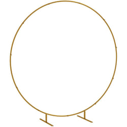 Outsunny - Arche décorative - arche de mariage - arche de ballon - dim. 222L x 60l x 224H cm - acier doré