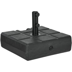 Pied de parasol carré base de lestage dim. 49L x 49l x 36,5H cm hdpe aspect bois noir
