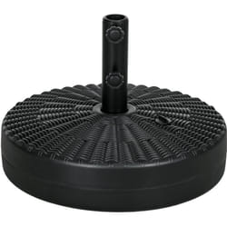 Pied de parasol rond base de lestage ø 51 x 36 cm hdpe aspect résine noir
