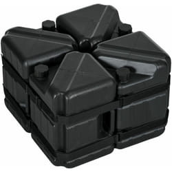 Outsunny - Lot de 4 poids de lestage carrés pour tonnelle barnum tente carport avec velcros hdpe noir