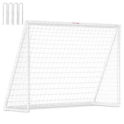 SPORTNOW - But de Football - Plastique - 240x90x180cm - Blanc