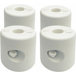 Outsunny - Lot de 4 poids de lestage cylindrique pour tonnelle barnum tente dim. ø 22 / ø 24 x 25H cm hdpe blanc
