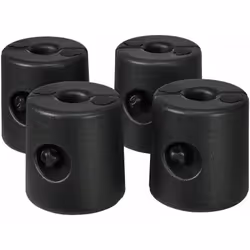 Outsunny - Lot de 4 poids de lestage cylindrique pour tonnelle barnum tente dim. ø 22 / ø 24 x 25H cm hdpe noir
