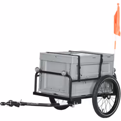 Description générale Cette remorque de vélo est idéale pour diverses utilisations, que ce soit pour faire des courses ou tran ...