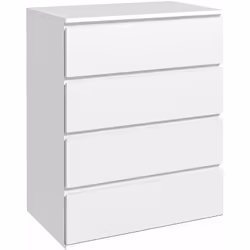 Découvrez cette commode pour salon tout en élégance, arborant un design minimaliste et une finition blanche immaculée. Avec s ...