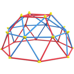 Outsunny - Dôme d'escalade enfant ø 183 x 90H cm - nombreuses prises - charge max. reco. totale 180 Kg - métal pp multicolore