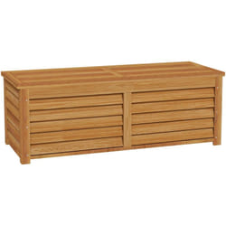 Outsunny - Coffre de rangement extérieur 176L - dim. 130L x 50l x 45H cm - poignée - bois marron