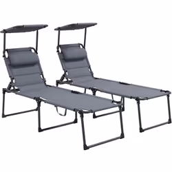 Ce lot de 2 superbes bains de soleil transat s'intègreront parfaitement dans votre jardin ou sur votre terrasse. Son design m ...