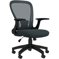Chaise de bureau ergonomique - soutien lombaire, hauteur réglable, pivotante - noir anthracite