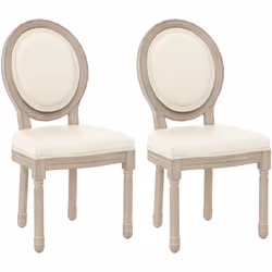 Ce sublime lot de 2 chaises HOMCOM médaillon style Louis XVI ajoutera une touche d'élégance supplémentaire à votre intérieur. ...