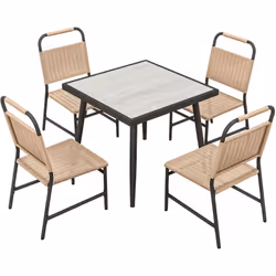 Description générale Profitez de moments conviviaux en extérieur avec cet ensemble de jardin 4 personnes d'Outsunny, parfait ...