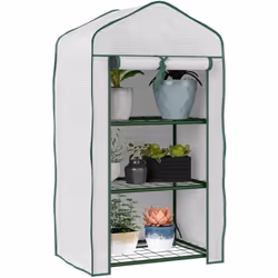 Cette serre extérieure de jardin 3 étagères vous aidera à protéger vos plantes contre la pluie, le vent, la grêle, le soleil, ...