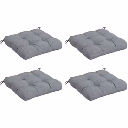 Ce superbe lot de 4 coussins de fauteuils de jardin dim. 48L x 48l cm avec garnissage mousse haute densité 10 cm et revêtemen ...