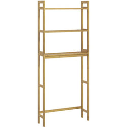 Tagère de toilettes wc 3 niveaux style cosy bambou