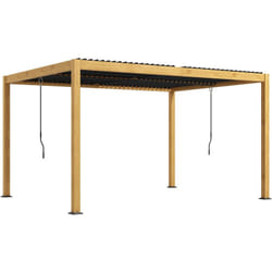 Outsunny - Pergola 3 x 4 m bioclimatique style contemporain alu