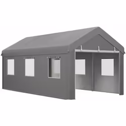 Ce superbe carport garage ou tente de stockage grande taille dim. 6L x 2,95l x 2,78H m vous permettra de protéger efficacemen ...