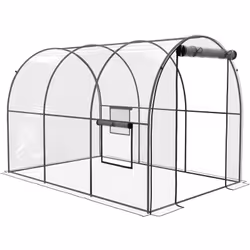 Cette grande serre extérieur de jardin vous aidera à protéger vos plantes contre les aléas climatiques et les oiseaux. Sa con ...