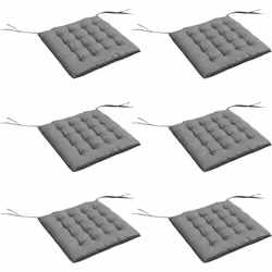 Lot de 6 coussins de fauteuils de jardin, dim. 40L x 40l cm, en mousse haute densité de 4 cm et revêtement en polyester doux. ...