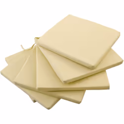 Ce superbe lot de 6 coussins de chaises de jardin dim. 42L x 42l cm avec garnissage mousse haute densité 3 cm et revêtement d ...