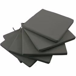 Ce superbe lot de 6 coussins de chaises de jardin dim. 42L x 42l cm avec garnissage mousse haute densité 3 cm et revêtement d ...