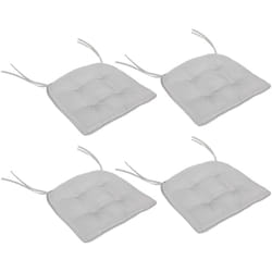 Outsunny - Lot de 4 coussins de chaises de jardin polyester gris clair