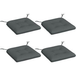 Outsunny - Lot de 4 coussins de chaises de jardin polyester gris foncé