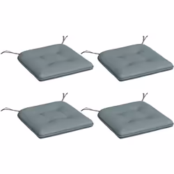 Ce superbe lot de 4 coussins de fauteuils de jardin dim. 43L x 41l cm avec garnissage mousse haute densité 4 cm et revêtement ...