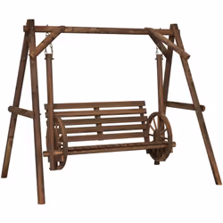 Cette magnifique balancelle de jardin 2 places extérieure en bois sera parfaite pour vous détendre et faire un break au solei ...