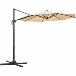 Cet élégant parasol octogonal inclinable rotatif 360° est idéal pour profiter entre amis ou en famille de votre extérieur ! P ...