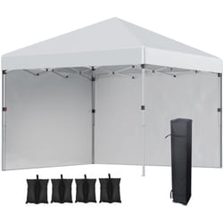 Outsunny - Tonnelle barnum pop-up uv 30+ lestage sac transport inclus gris