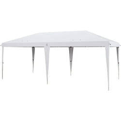 Outsunny - Tonnelle barnum de jardin pop-up pliant 5,85L x 2,95l x 2,7H m sac inclus acier époxy oxford haute densité blanc