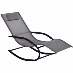 Cette superbe chaise longue à bascule design contemporain s'intègrera parfaitement dans votre jardin ou sur votre terrasse. S ...