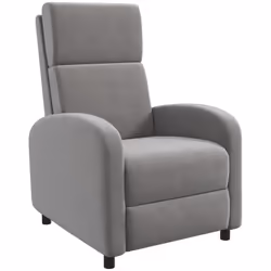Homcom Relax, Chaise longue, Polyester, Gris, Gris, Noir, Accoudoir rembourré
