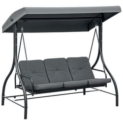 Balancelle de Jardin Outsunny Métal 195x117x175cm Gris
