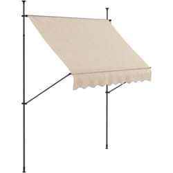 Outsunny - Store banne autoportant manuel rétractable 2,5L x 1,2l x 2,1-3H m inclinaison réglable métal alu polyester sable