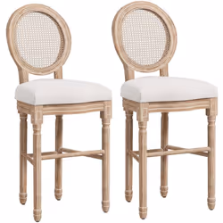 Description générale Ce lot de 2 chaises hautes médaillon style Louis XVI apporte une touche d'élégance à votre intérieur. Av ...