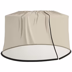 Moustiquaire cylindrique pour parasol 3 m diamètre avec fermeture éclair et lestage beige