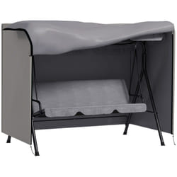 Outsunny - Housse de protection balancelle de jardin 3 places bâche étanche dim. 2,05L x 1,24l x 1,64H m polyester pvc haute densité gris
