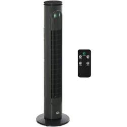 Homcom - Ventilateur colonne tour oscillant 45 w silencieux télécommande incluse minuterie 3 modes 3 vitesses anthracite