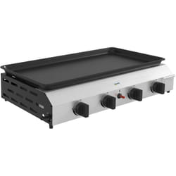 Outsunny - Plancha gaz portable antiadhésive 4 brûleurs 9,6 kW surface cuisson 73L x 34l cm acier inox émaillé