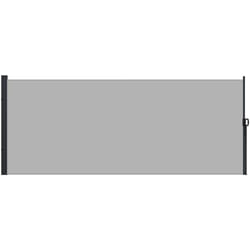 Outsunny - Store latéral brise-vue paravent rétractable de jardin dim. 4L x 1,80H m alu. polyester haute densité gris