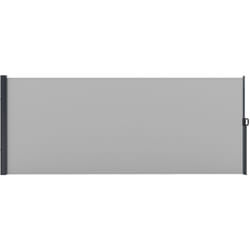 Outsunny - Store latéral brise-vue paravent rétractable de jardin dim. 4L x 1,60H m alu. polyester haute densité 180 g/m² gris