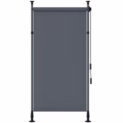 Outsunny - Store manuel rétractable - Polyester - 150x310cm - Gris foncé