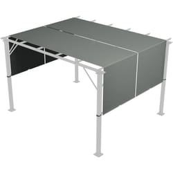 Outsunny - Lot de 2 toiles de rechange pergola rétractable 3 x 3 m polyester anti-UV30+ anthracite