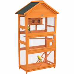 Description générale Offrez à vos oiseaux une cage sur pied PawHut spacieuse et confortable, idéale pour leur bien-être. Avec ...