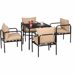 Ce superbe ensemble table et chaises pour 4 personnes vous permettra d'apprécier les belles journées d'été confortablement in ...