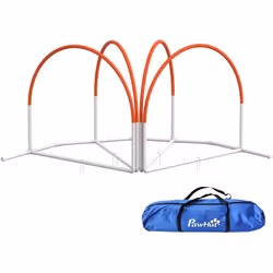 Cet ensemble de 4 pièces Hooper d'agilité pour chiens de PawHut vous permettra de lui créer un parcours de dressage optimal s ...