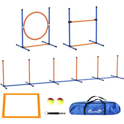Pawhut - Kit d'agilité complet pour chien - slalom, anneau de saut, haies et accessoires